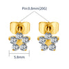Titanium 20G Tiny Flower CZ Stud Earrings Minimalist Wedding Cartilage Earrings Jewelry Gift for Women - Image 5