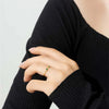 Vewant Silver Green Zircon CZ Adjustable Ring For Women Party Jewelry - Image 5