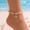 Beach Anklet for Women Bohemian Starfish Pendant Chip Stone Adjustable Gold Silver Multicolor Summer Vacation Jewelry - Image 5