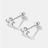 Korean Silver Needle Tragus Piercing Helix Studs Earrings for Women 2Pcs Butterfly Heart Ear Piercing Body Jewelry - Image 28