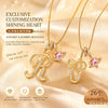 Letter Necklace for Women Pink Zircon Heart-shaped Pendant Suitable for Girls to Wear Personalized Gold-plated Jewelry - Image 5