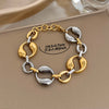 Heart Detail Necklace or Bangle in Two-Tone Stainless Steel Style - Image 11
