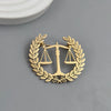 design balance wheat ear fair stainless steel gold-plated brooch, suit lapel pin, men's formal dress accessories - Image 5