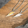 Stainless Steel Double Layer Lightning Necklaces with Box Chain,Hiphop Punk Two Tones Mens Pendant - Image 5