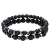 2pcs/set Beaded Bracelet Men 8mm Lava Tiger Eye Stone Bead Charm Men Bracelet Sets Jewelry Gift Hombre - Image 3