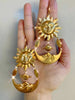 Bohemian Sun Dangle Earrings Vintage Crystal Resin Water Drop Ear Hooks Moon Pendant Earrings Jewelry Gifts For Women - Image 4