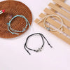 Women Retro Hemp Rope Turtle Anklet Hand-woven Ancient Silver Color Turtle Beach Anklet - Image 2