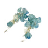 Boho Blue Flower Long Tassel Earrings For Women Exaggerated Cloth Petal Earrings Vacation Party Lady Jewelry Accessories - Image 4
