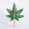 Berry Women's Rhinestone Leaf Brooches Unisex Plant Pins Office Party Casual Accessories Gifts - Image 14