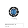 Punk Stone Stud Earrings for Men Boys,Tiger Eye Stone Round Earrings, Simple Ear Jewelry Gifts - Image 9