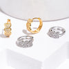 Stainless Steel Zircon Heart Earrings For Women Gold Color Plated Hoop Earrings Jewelry Gifts - Image 4