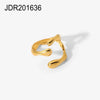 Stainless Steel Open Ring Personality Charms Pvd Gold Plated Jewelry for Women - Image 8
