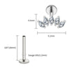 Titanium 5 Marquise CZ Crown Cartilage Earring 16G Cluster CZ Flat Back Helix Stud Nose Piercing Jewelry - Image 9