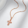 Rose Gold Color Cross Pendant Necklace For Women Men Orthodox Church Jesus Glossy Charm Daily Jewelry - Image 4
