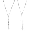 1 Piece Religious 304 Stainless Steel Prayer Beads Rosary Necklace Cross Pendant For Women Jewelry Gifts 52cm(20.5") long - Image 9