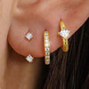 3PCS Sets Stainless Steel Square Zirconia Hoop Earrings For Women Daily Life Cartilage Stud Earrings Piercing Jewelry Gift - Image 10