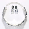 Stonefans Oversize Choker Necklace Set Rhinestone for Women Wedding Indian Earring Costume Bridal Accessories Jewelry Decoration