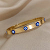 Dripping Oil Evil Eyes Stainless Steel Bracelet for Women Cuff Wristband Bangle Party Jewelry Gifts Accessories - Image 2