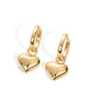 Women Heart Pendant Earrings Lady Gold Plated Charm Huggie Hoops Earring With Silver Post Jewelry - Image 1