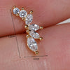 1PC Dainty Cubic Zirconia Flat Back Cartilage Earrings Helix Tragus Standard Lobe Flat Multiple Piercing Earring Women's Jewelry - Image 3