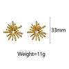 Metal Spike Bar Post Earrings For Women Jewelry Elegant Hammered Daily Wear Accessories Gifts - Image 3