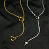 Heart O-ring Long Chain For Women Men Punk Rock Necklace Stainless Steel Key Lock Necklaces Adjustable Y-Necklace Jewelry Gift - Image 3
