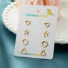4Pairs Geometric Stainless Steel Heart Star Earring Moon Cross Ear Jewelry Set Girls Simple Classic Earrings Gifts Accessories - Image 22