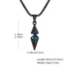 Stylish Blue Stone Necklaces for Men, Stainless Steel Cube Geometric Pendant Collar Jewelry, Birthday Party Gifts for Him - Image 12