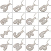 Silver Color Bubble Initial Letters Necklaces 26 Letters Pendants Necklaces for Women Brass CZ Jewelry - Image 32