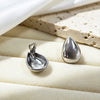 Chunky Chubby Stainless Steel Ear Clips for Women Teardrop Gold Plated Non Pierced Earrings Jewelry - Image 5