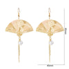 Chinese Retro Carved Phoenix Foldable Folding Fan Handing Earrings for Women Without Piercing Mosquito Coil Clip Tassel Earrings - Image 6