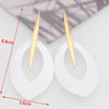 European Oval Hanging Earrings Punk Coiled Metal Women's Earrings Colorful Long Dangle Earrings Big Round Earrings - Image 16