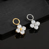 Titanium Tiny Flower Hoop Earring Charm Mini Helix Cartilage Clicker Attachment Floral Dangle Pendant - Image 2