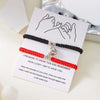 Magnetic Heart Couple Bracelets Set of 2 Braided Rope - Image 2