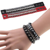 Purple Goth Bracelets For Women Punk Boho Emo Spike Rivets PU Leather Charm Bracelet Cuff Bangles Festival Jewelry Party Gifts - Image 3