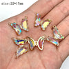 5pcs/lot Colorful Crystal Butterfly Pendant Glass Gradient Charms For Korean Women Necklace Choker Jewelry Accessories - Image 16