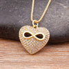 Love Heart Shape Spiral Design Pendant Necklace 3 Styles For Women Pave Shiny Crystal Zircon Copper Neck Jewelry Gifts - Image 5