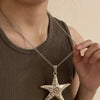 Exaggerated Metal Big Starfish Pendant Necklace for Women Silver Color Punk Gothic Star Chain Choker Party Y2K Jewelry - Image 4