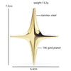 Stainless Steel Star Brooches For Women Men 2-color Simple Easy-match Metal Party Casual Brooch Pins Gifts - Image 2