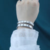 Hapiship Family 9mm Width Star Heart Itanlian Elastic Charm Bracelet Women's Jewelry Stainless Steel Bangle - Image 2