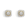 Sugar Cube Geometric Stud Earrings For Women Full Inlay Zircon Piercing Earring Engagement Wedding Jewelry - Image 5
