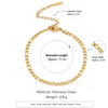 5Pcs Stackable Bracelets Women Stainless Steel Gold Plated Box/Paperclip/Beaded Link Chain Bracelet Jewelry - Image 24