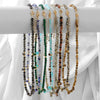 Stone 4mm Round Beads Necklace Water Drop Charm Necklaces For Women Aquamarine Amethysts Labradorite Necklace Jewelry - Image 2