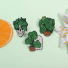 Green Plant Punk Enamel Pin Frog White Ghost Skull Monstera Potted Plant Brooch Backpack Accessories Metal Badge Halloween Gift - Image 1