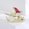 Full Rhinestone Christmas Snowflake Brooch For Women Unisex Enamel Snowman Brooches Pin Festival Year Jewelry Gifts - Image 2