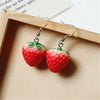 Korean Resin Strawberry Bowknot Drop Earrings for Women Food Simulated Fruit Cup Cake Dangle Earrings Jewelry Accessories - Image 7