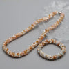 Woven Bead Necklace Glass Beaded Bohemian Statement Necklace Bracelet Hair Accessory Set For Women Jewelry Gift - Image 34