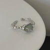 Silver Open Finger Ring Punk Heart Irregular Geometric Stackable For Women Girl Jewelry Gift - Image 7