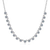 Bubble-Style Clear Stone Necklace with 3 mm Accents and 45 cm to 50 cm Chain - Image 8