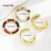 Four-Piece Brown Resin Bangle Set in Gold-Tone - Image 7